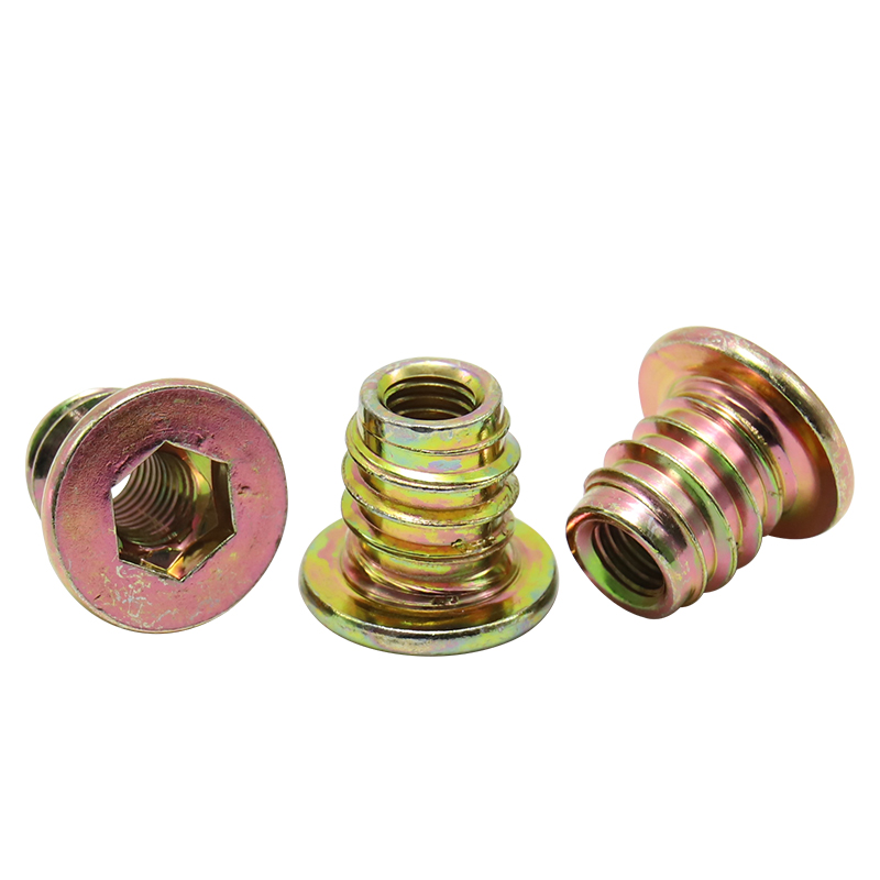 Threaded inserts for wood insert nut interface hexagon socket drive wood insert furniture nut