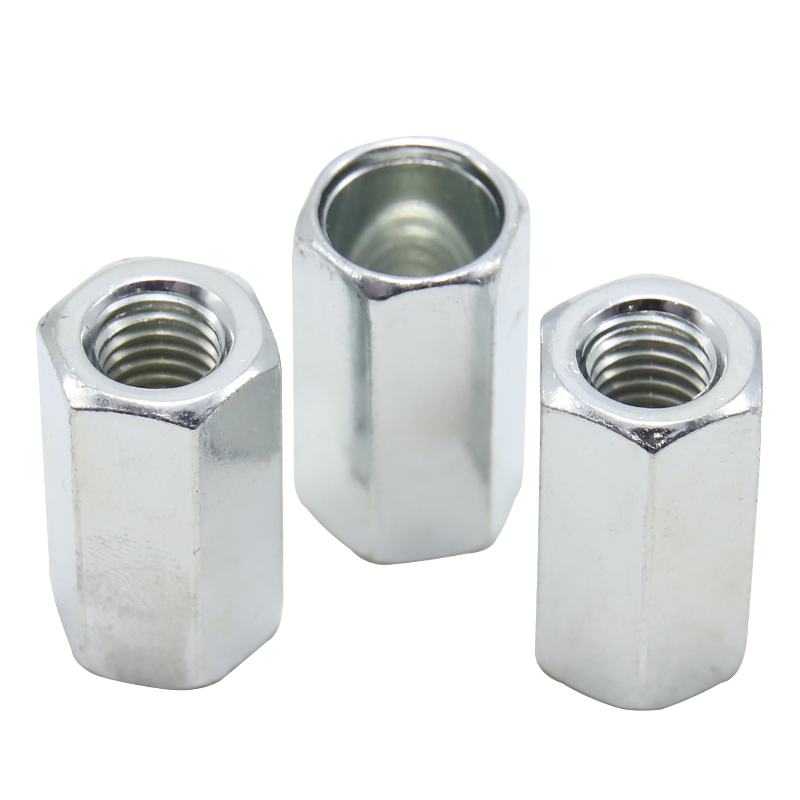 Carbon Steel Galvanized Double Pass Stud, Screw Connecting Nut, Screw Butt Isolating Column Nut, Extended Hexagon Nut