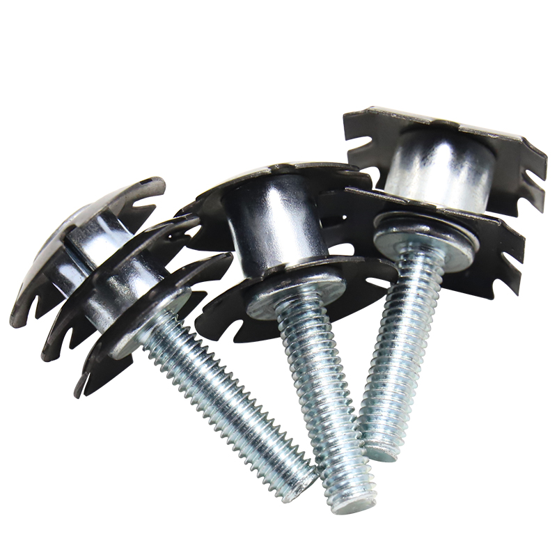 Double star threaded casters inserted, nuts embedded in iron pipes and square pipes, connecting nuts inside fitness equipment and office desks and chairs, and nuts of plum blossom spring pieces