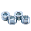 Embedded nuts for wooden furniture, flat-head hex socket nuts without threads, Angle sleeve drive screw inserts for wooden furniture nuts