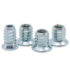Carbon steel hexagonal sleeve nuts, embedded nuts for children's beds, furniture hardware accessories, embedded nuts for wooden furniture, large base flange hexagonal sleeve nuts