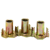 Galvanized steel threaded insertion nuts, hook eight-way nuts, furniture nuts, rock climbing nuts, 4-way T-shaped nuts