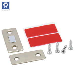 Magnetic cabinet door latches, stainless steel closet door latches, strong magnetic furniture door latches, including magnetic cabinet lock screws