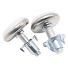 Threaded leveling feet, adjustable furniture leveling device with T-nut, adjustable screw-type leveling feet, table, chair, cabinet and sofa leveling device - 2-piece set