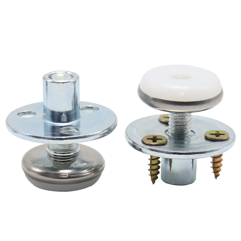 Furniture bed, table, chair, cabinet leg height-increasing foot pads, adjustable support silent foot pad screws, three-hole T-nut two-piece set combination