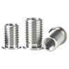 Stainless steel flange-type reducer conversion thread repair sleeve, internal and external thread conversion screw, flange cap insertion nut