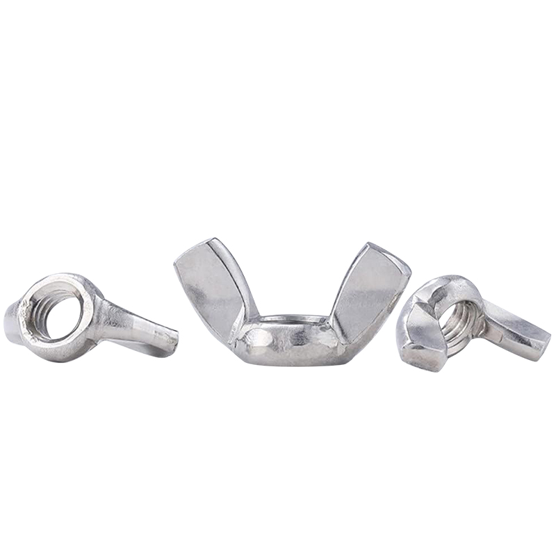 High quality carbon steel wing nut, white galvanized butterfly nut fastener parts, hand nut