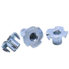 T-nut, galvanized carbon steel, claw nut for climbing jig, wood, cabinets, 4-pronged T-nut