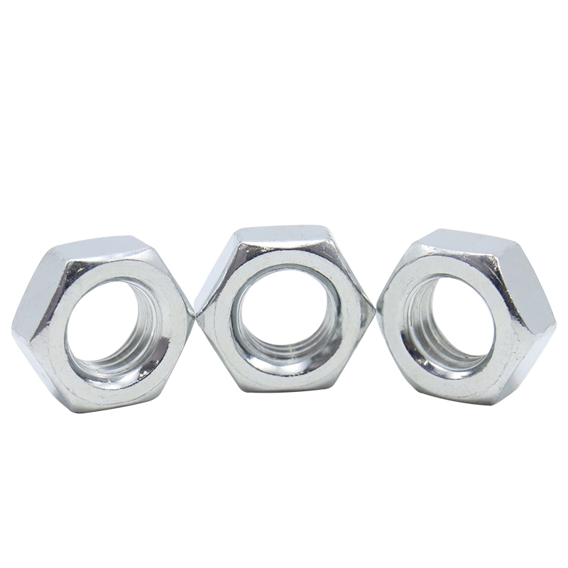 Galvanized carbon steel hexagonal drive metric nut fasteners, hexagonal lock nuts lock anti-loose, anti-slip, anti-disassembling hexagonal nuts